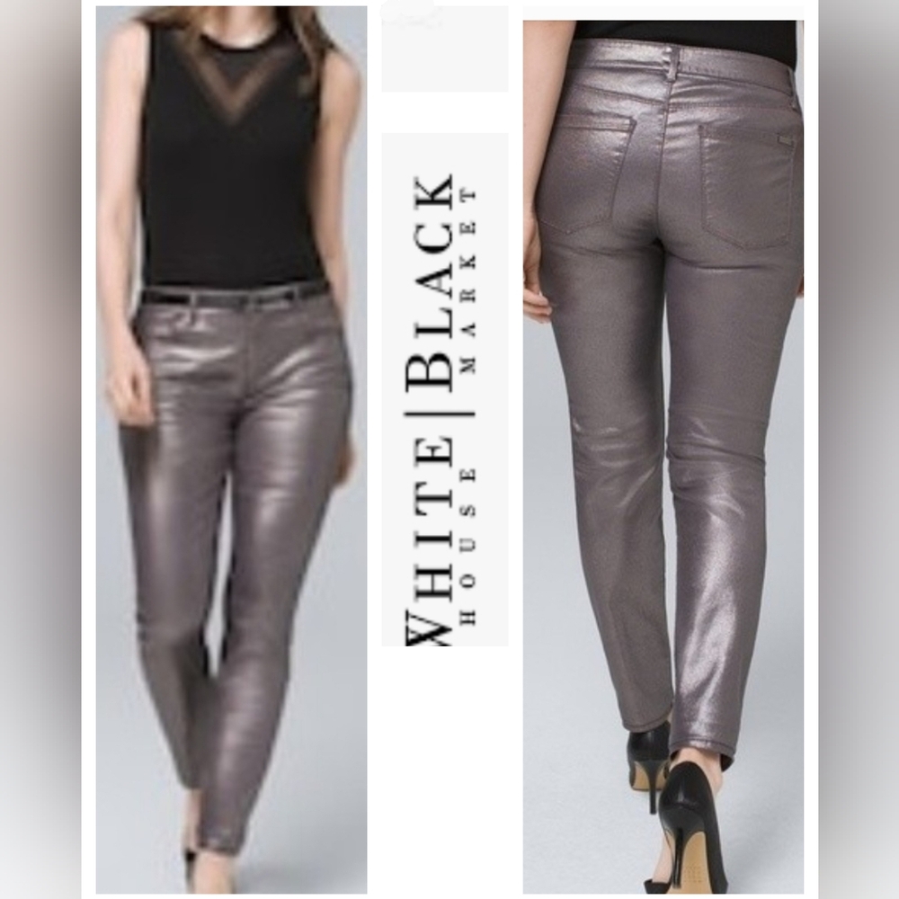 White House Black Market Mid-Rise Skinny Ankle Jeans